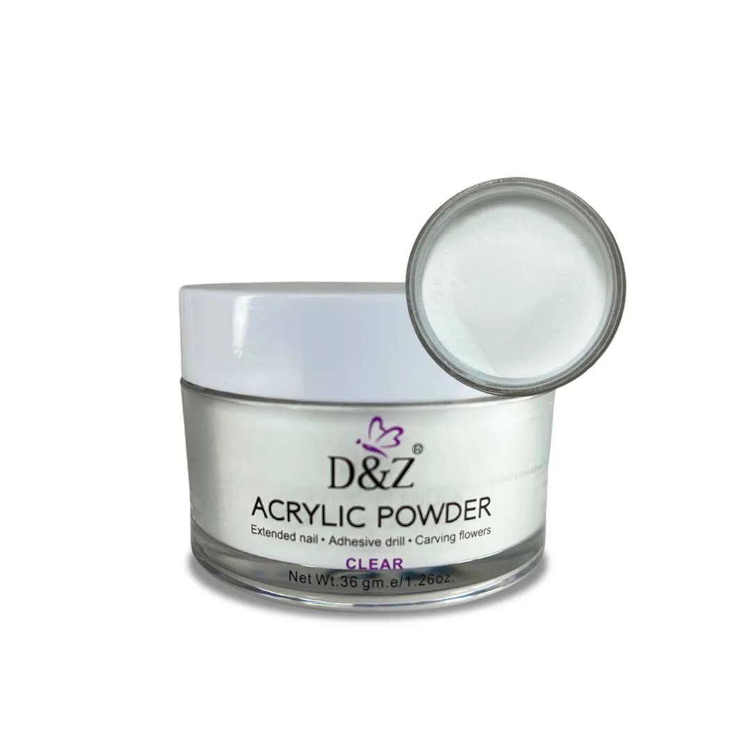 Pó Acrílico Clear 36g D&Z INVILA - Tudo para unhas em gel