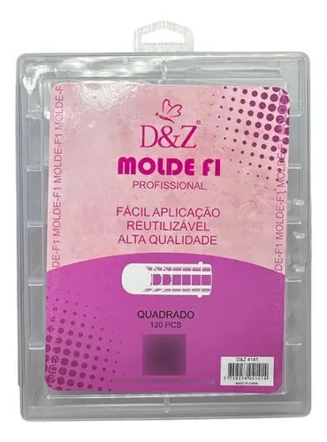 MOLDE F1 QUADRADO D&Z- 120unds INVILA - Tudo para unhas em gel