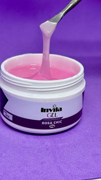 GEL AUTONIVELANTE INVILA ROSA CHIC 25G INVILA - Tudo para unhas em gel