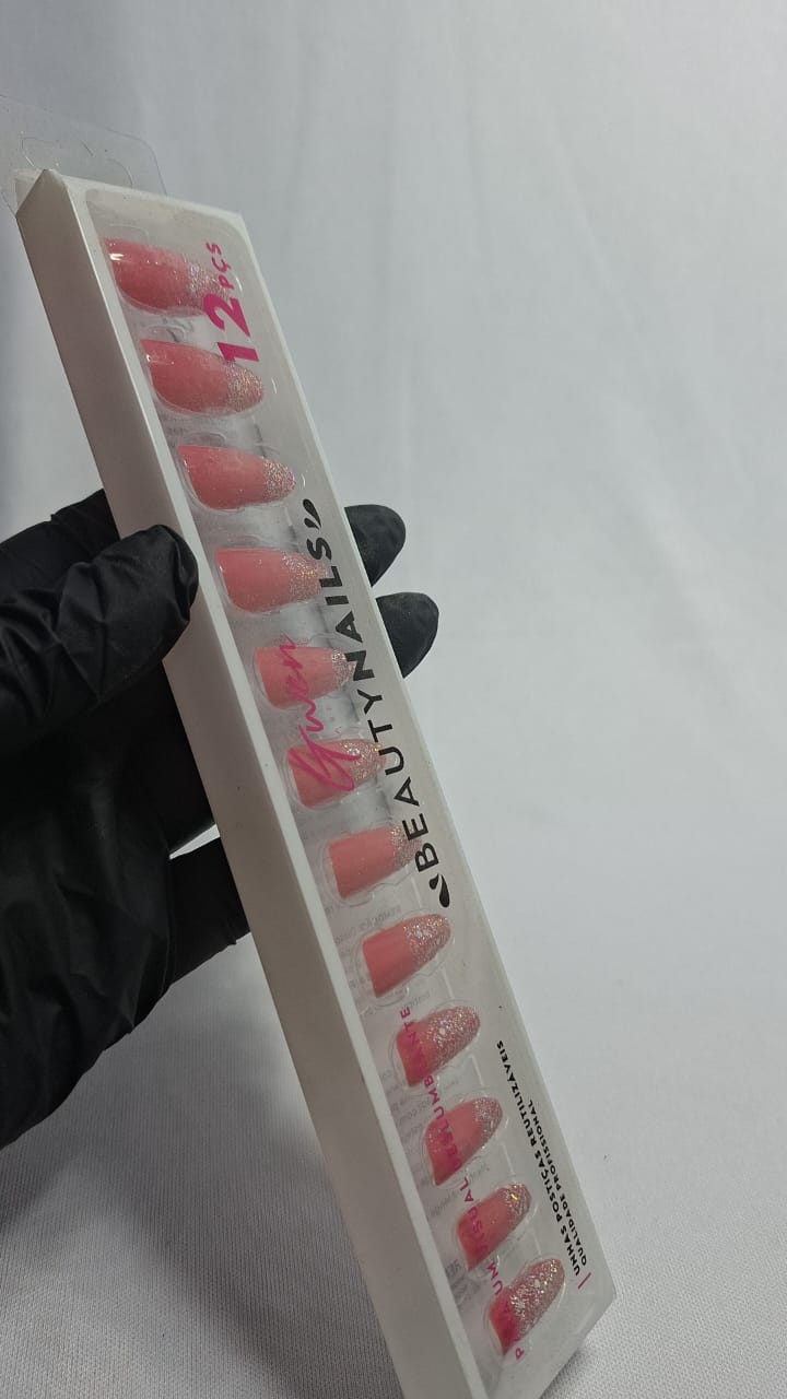 UNHA POSTICA COM DECORACAO  GWEN 12UN INVILA - Tudo para unhas em gel