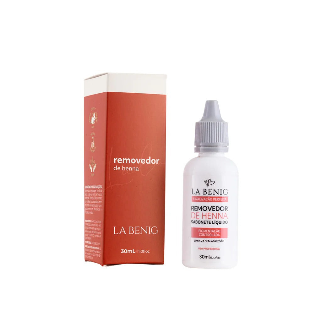 REMOVEDOR DE HENNA LA BENIG- 30ml INVILA - Tudo para unhas em gel