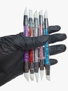 PINCEL SILICONE PONTA DUPLA INVILA - Tudo para unhas em gel