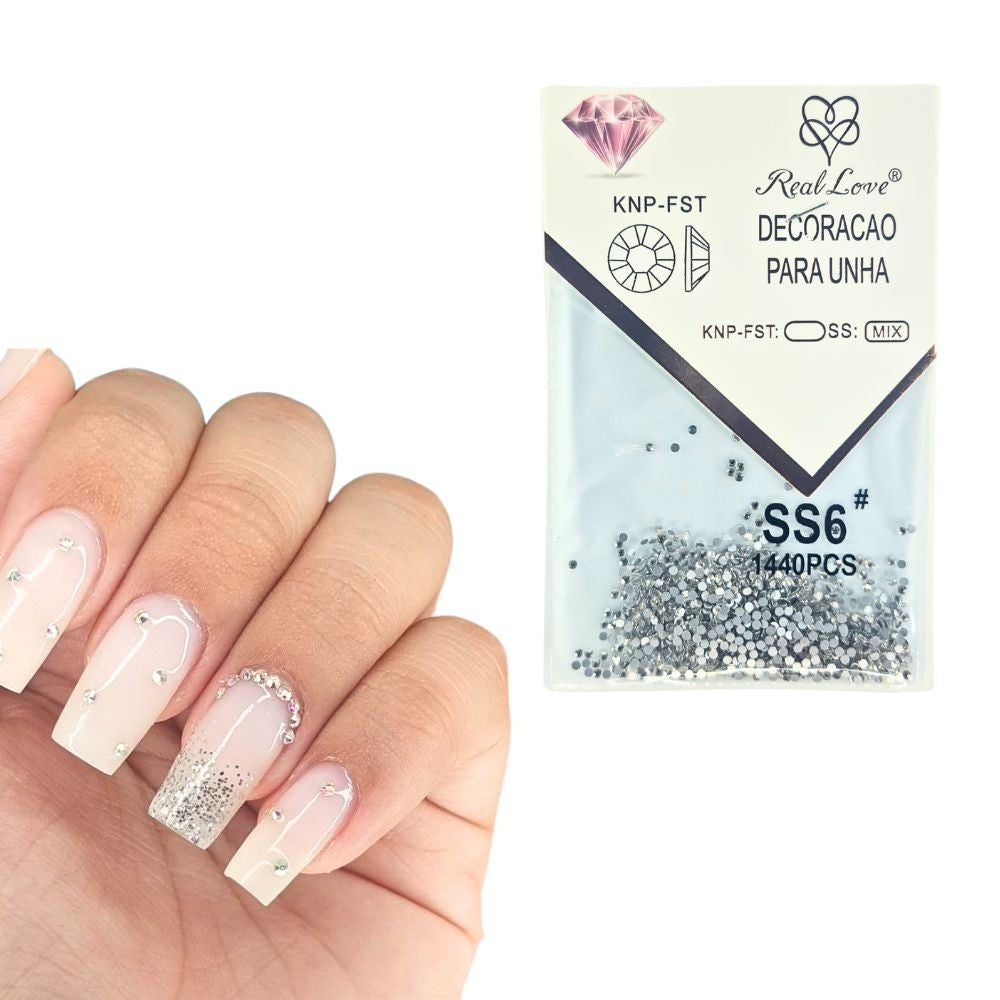 STRASS REAL LOVE SS6- 1440 PÇS INVILA - Tudo para unhas em gel