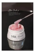 GEL COM GLITTER LUMINOUS STAR PINK UZE 25G INVILA - Tudo para unhas em gel
