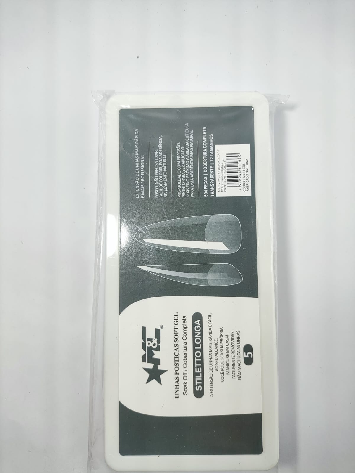 UNHA POSTIÇA STILETTO LONGA SOFT GEL- 504 PÇS INVILA - Tudo para unhas em gel