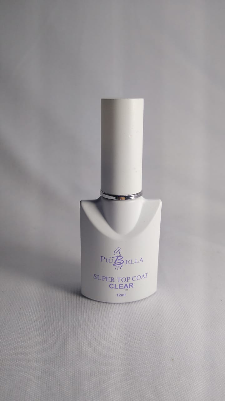 SUPER TOP COAT PIU BELLA CLEAR 12ML INVILA - Tudo para unhas em gel