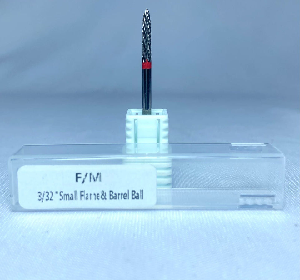 BROCA DE TUNGSTÊNIO F/M SMALL FLAME & BARREAL BALL- 2 EM 1 INVILA - Tudo para unhas em gel