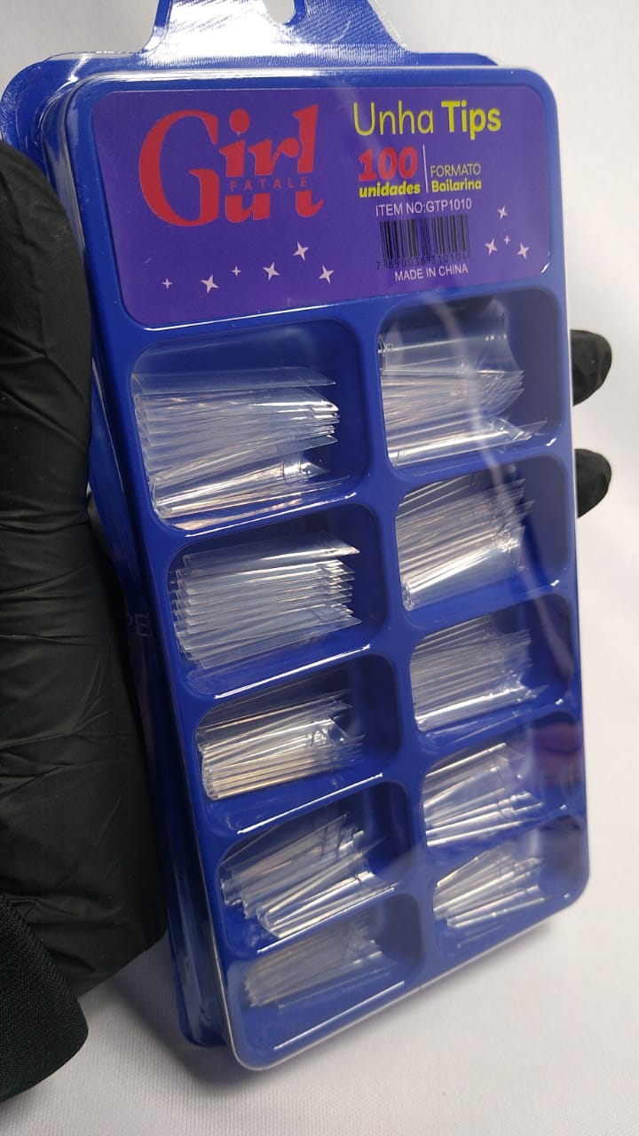 TIPS BAILARINA TRANSP GIRL FATALE 100UN INVILA - Tudo para unhas em gel