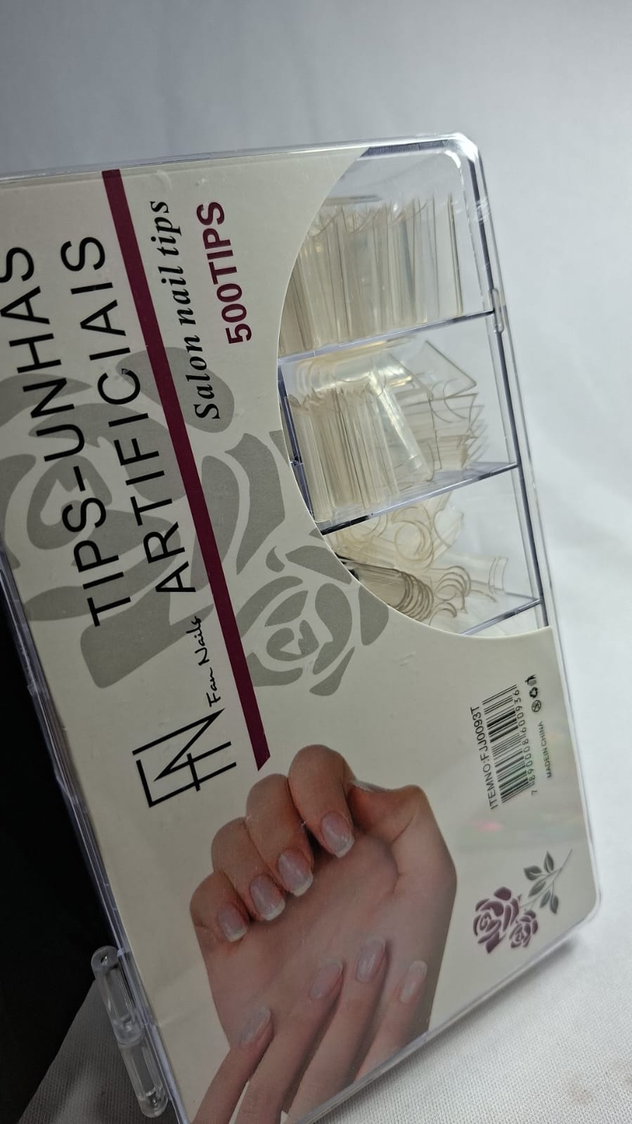 TIPS CURVATURA C TRANSPARENTE FAN NAILS 500un INVILA - Tudo para unhas em gel