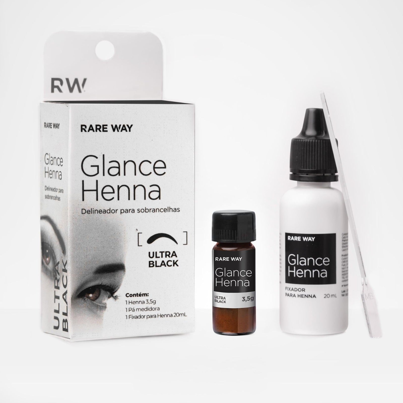 HENNA  ULTRA BLACK GLANCE INVILA - Tudo para unhas em gel