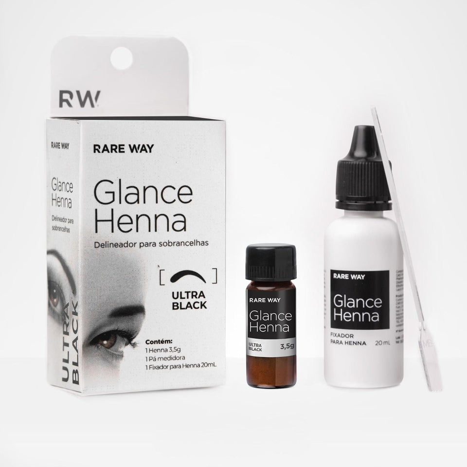 HENNA  ULTRA BLACK GLANCE INVILA - Tudo para unhas em gel