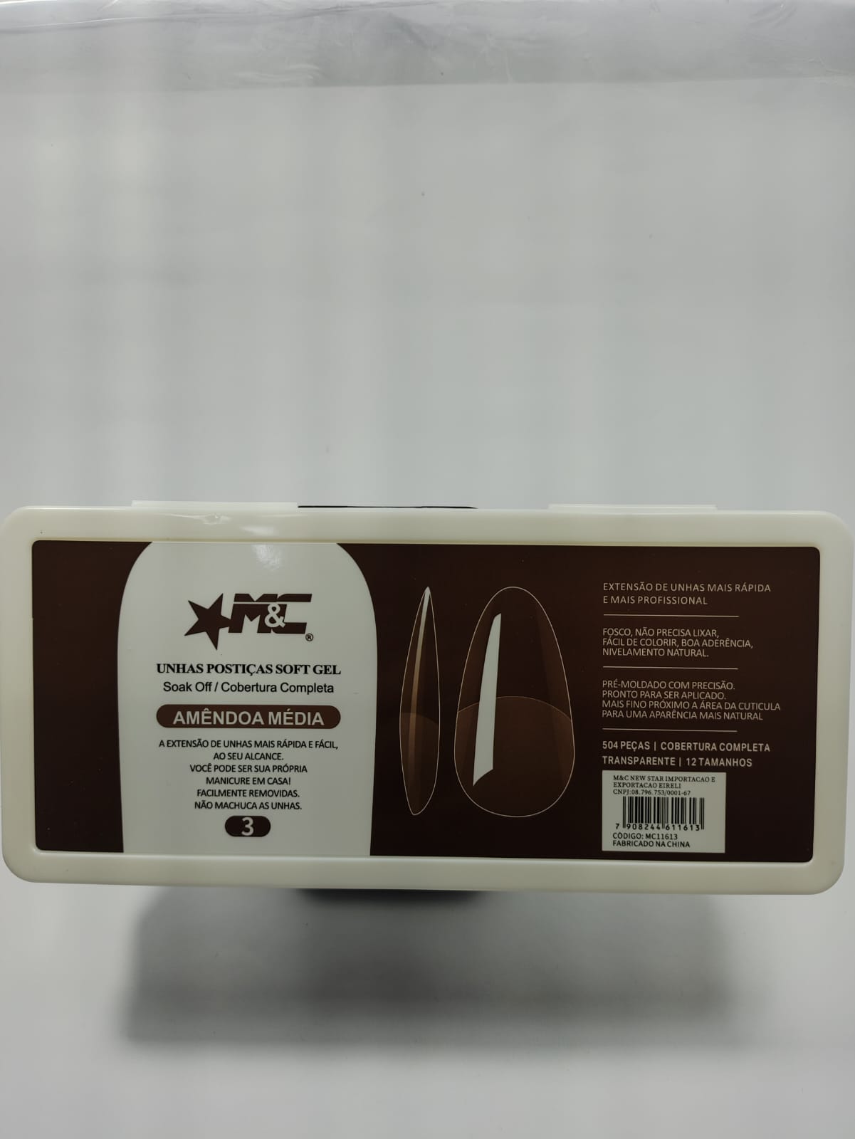 UNHA POSTICA SOFT GEL MC- AMÊNDOA MÉDIA INVILA - Tudo para unhas em gel