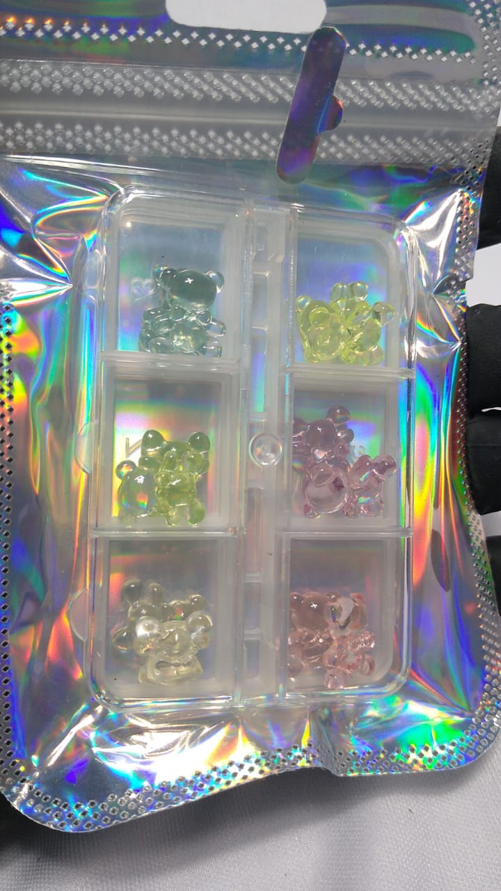 DECORACAO PARA UNHA URSO INVILA - Tudo para unhas em gel