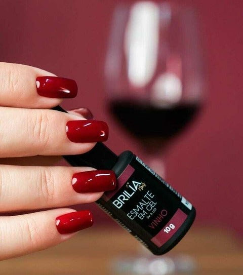 ESMALTE BRILIA VINHO 10G INVILA - Tudo para unhas em gel