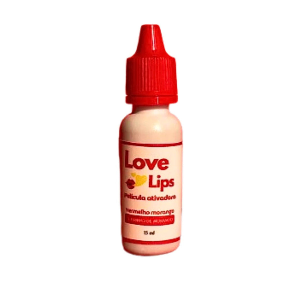 HENNA LABIAL PELÍCULA VERMELHO MORANGO LOVE LIPS- 15ML INVILA - Tudo para unhas em gel