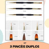 kIT COM 3 PINCÉIS DUPLOS INVILA - Tudo para unhas em gel