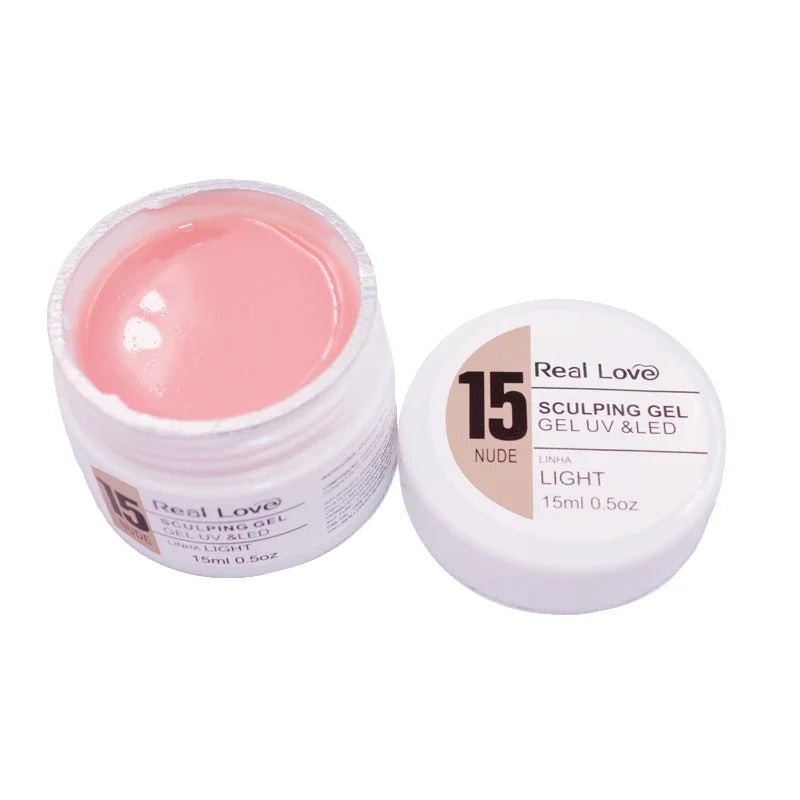 SCULPING GEL LIGHT 15 NUDE - REAL LOVE 15ML INVILA - Tudo para unhas em gel