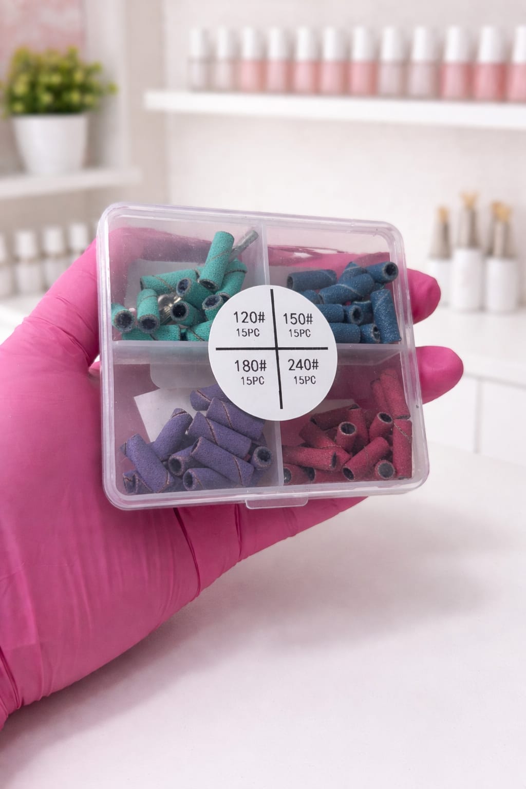 KIT MANDRIL +LIXA SEND COLORIDA INVILA - Tudo para unhas em gel