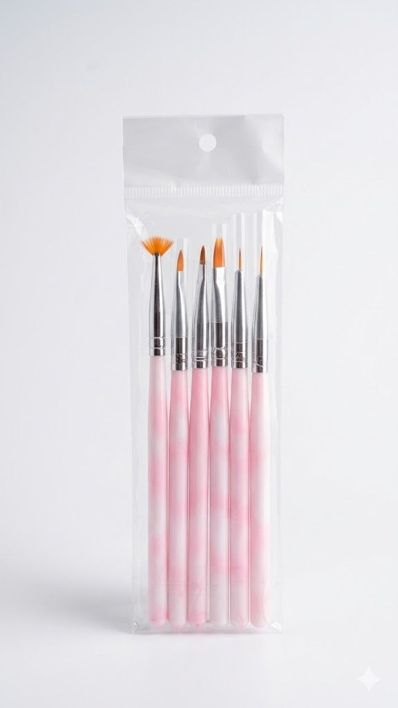 KIT PINCEIS DIVERSOS ROSA- 6unds