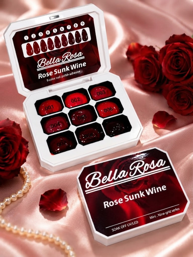 KIT ESMALTE CAIXINHA VERMELHO 9 CORES BELLA ROSA 22.5M