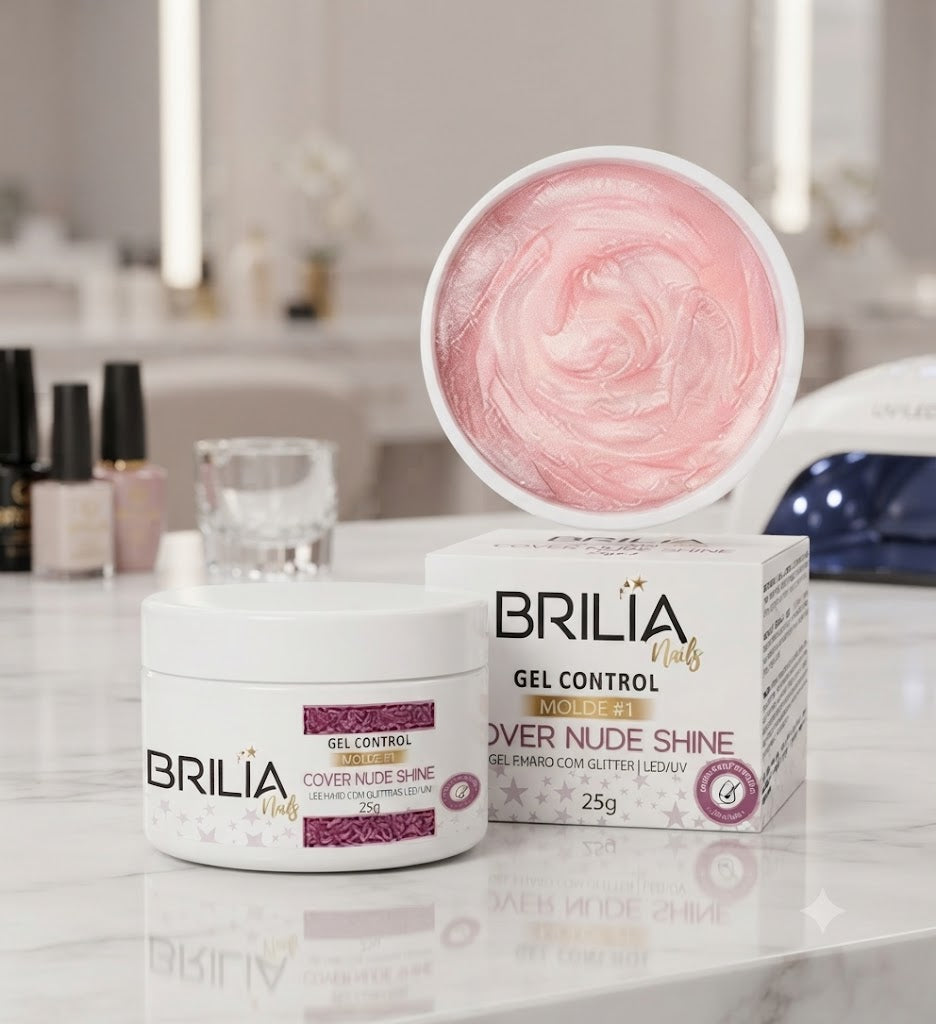 GEL BRILIA NAILS GEL CONTROL MOLDE F1 COVER NUDE SHINE 25G