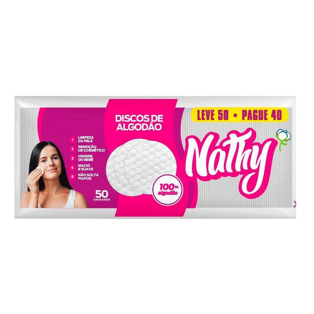 ALGODÃO DISCO 50UND -NATHY INVILA - Tudo para unhas em gel