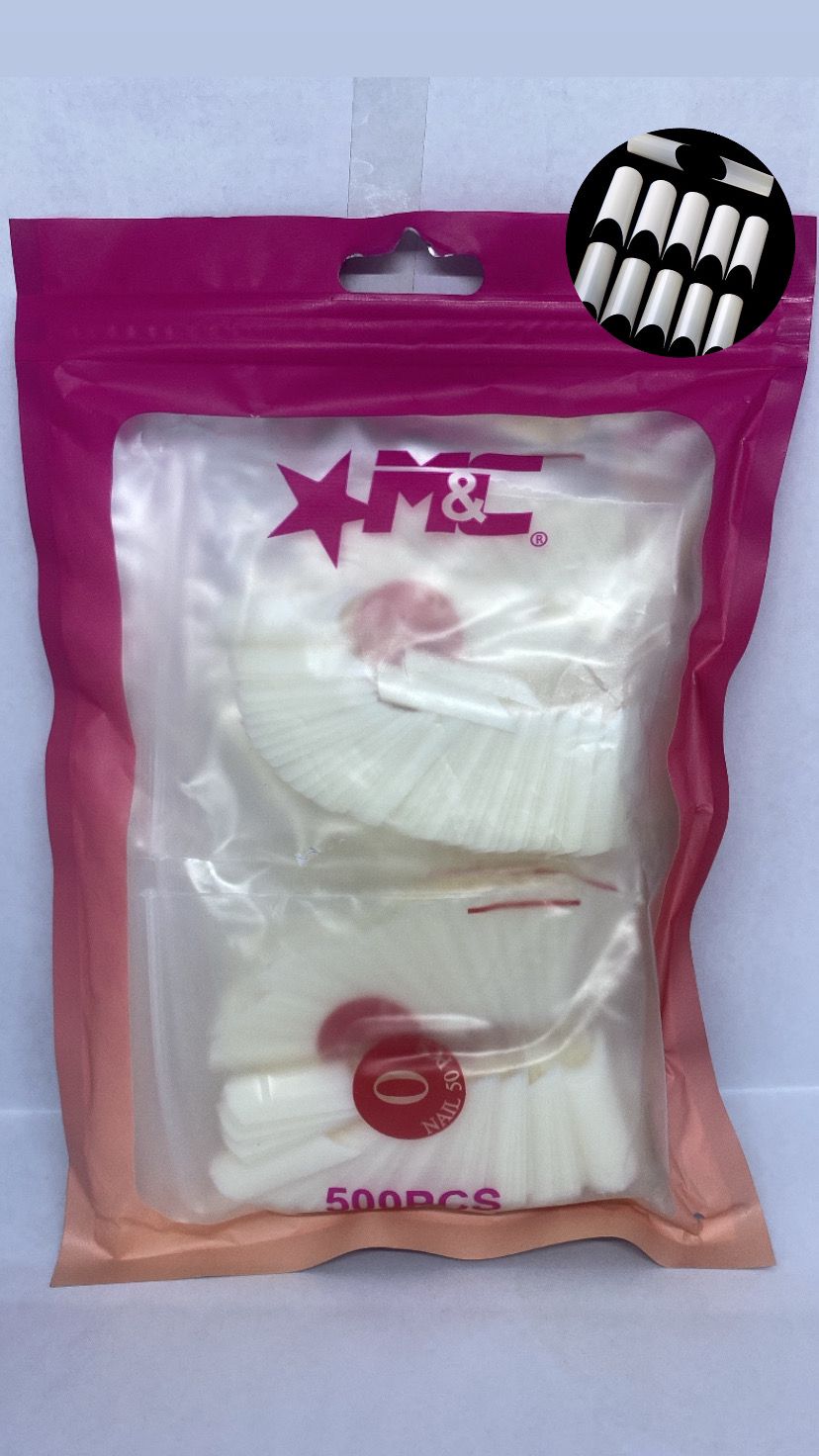 TIPS CURVATURA C M&C LEITOSA 500UND INVILA - Tudo para unhas em gel