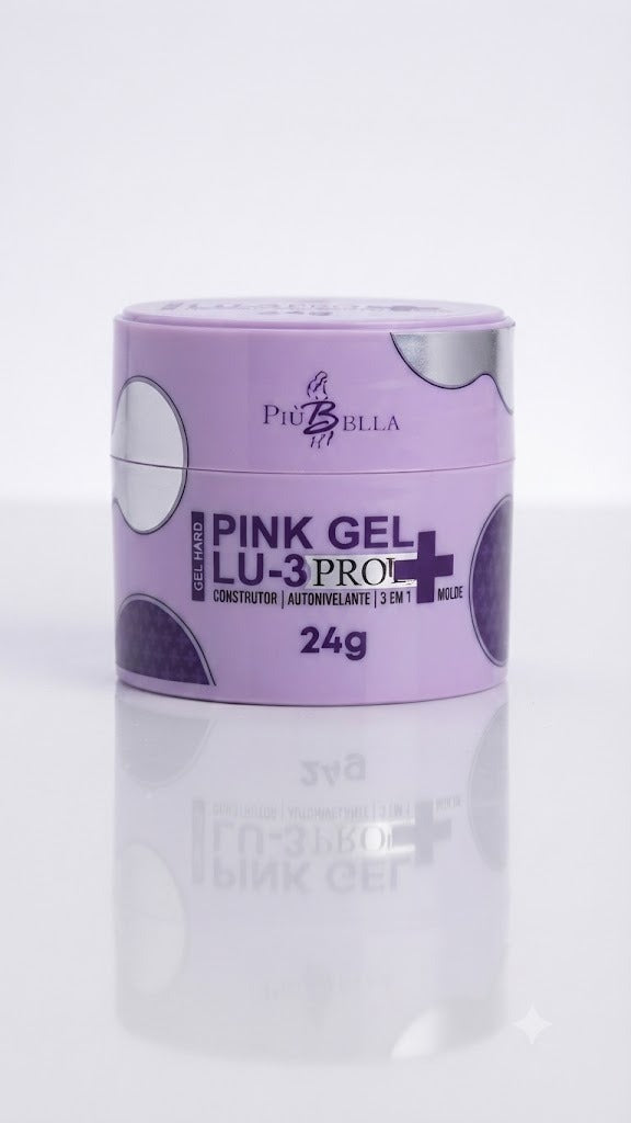 PINK GEL LU-3 PRO+ HARD CONSTRUTOR, AUTONIVELANTE 3 EM 1 - PIU BELLA