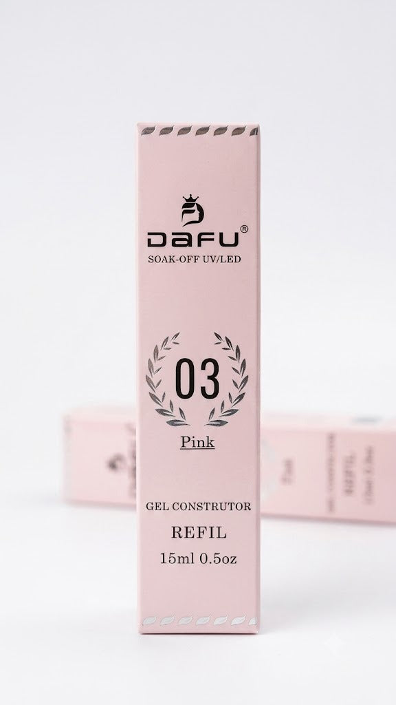 GEL CONSTRUTOR REFIL 03 PINK 15ML - DAFU