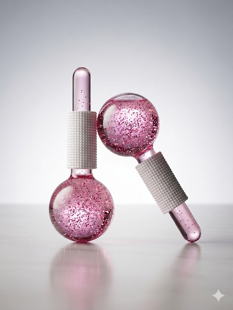 ESFERA PARA CROMOTERAPIA COM GLITTER – KIT COM 2 UNIDADES