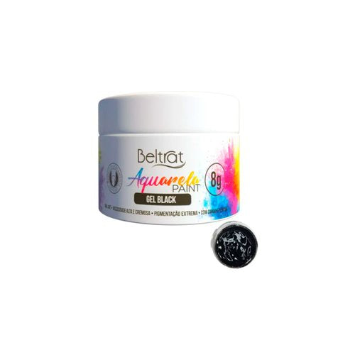 GEL BELTRAT AQUARELA BLACK- 8g INVILA - Tudo para unhas em gel