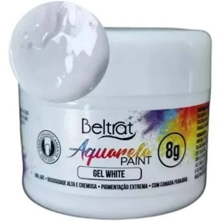 GEL BELTRAT AQUARELA WHITE- 8g INVILA - Tudo para unhas em gel