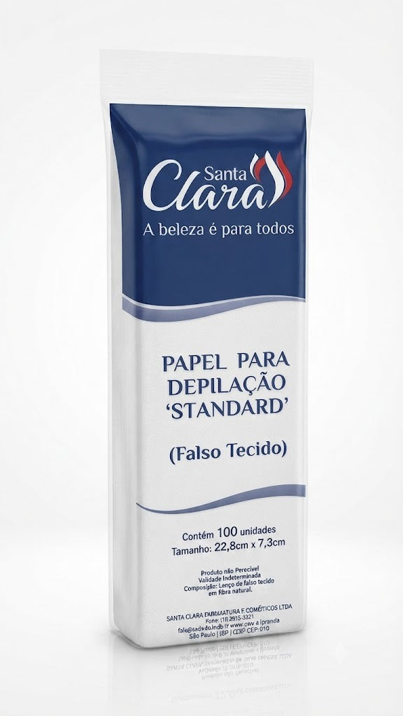 PAPEL PARA DEPILAÇAO STANDARD 100UNIDADES - SANTA CLARA