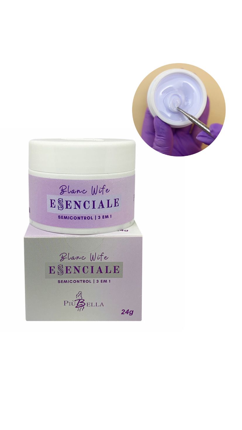 GEL ESENCIALE BLANC WIFE 24G -PIU BELLA INVILA - Tudo para unhas em gel