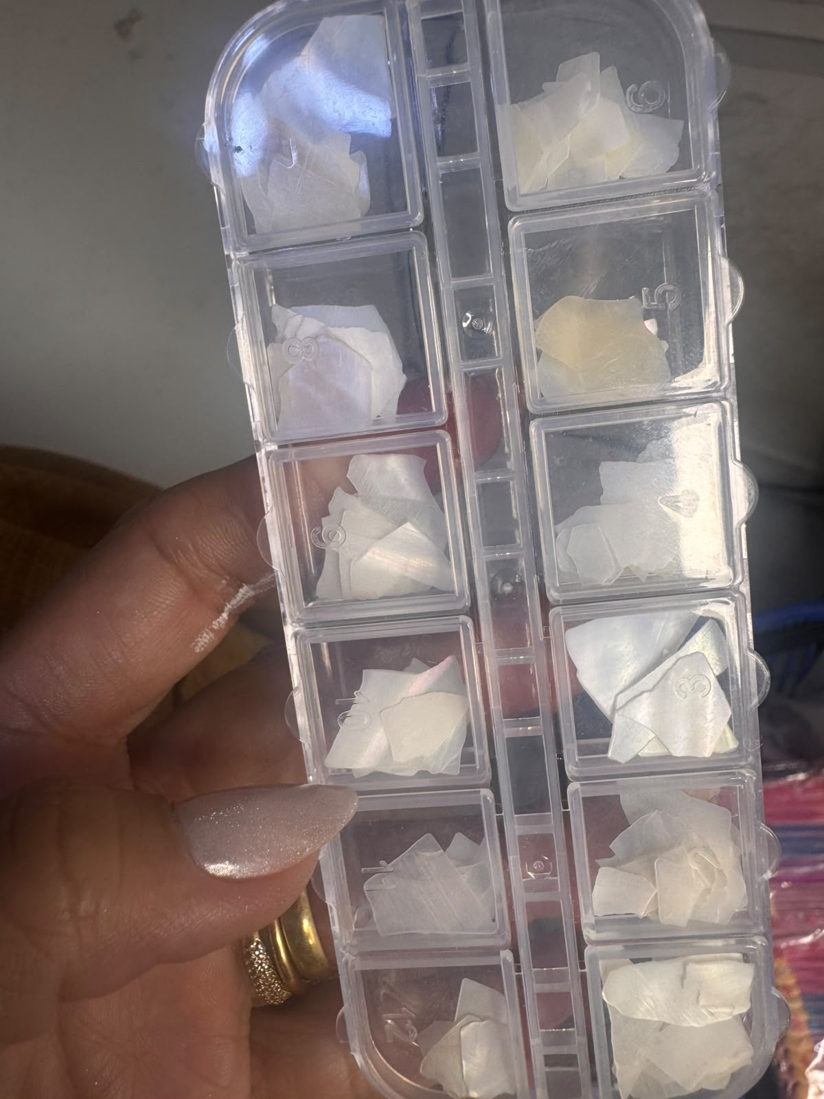 KIT MADRE PEROLA FLOCADOS 12und BRANCA