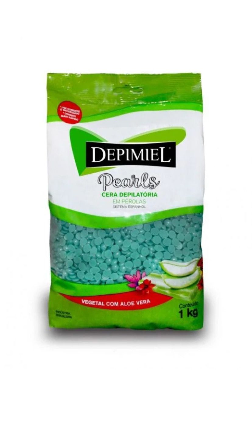 CERA DEPILATÓRIA VEGETAL EM PÉROLAS 1KG-DEPIMIEL INVILA - Tudo para unhas em gel