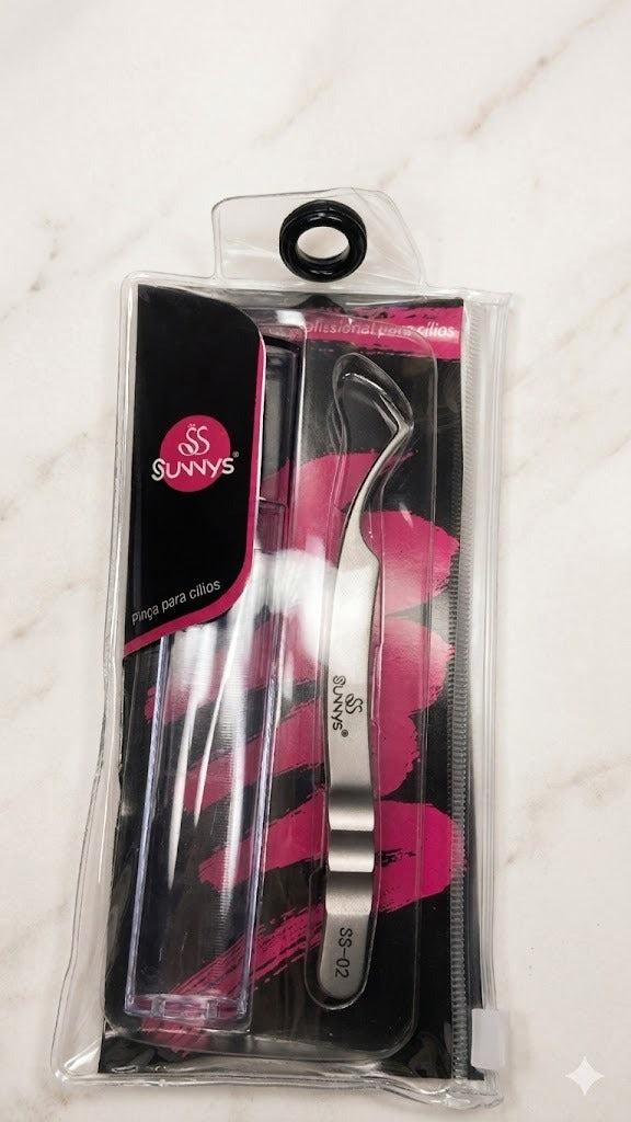 PINÇA PARA CÍLIOS CURVADA SS-02 - SUNNYS