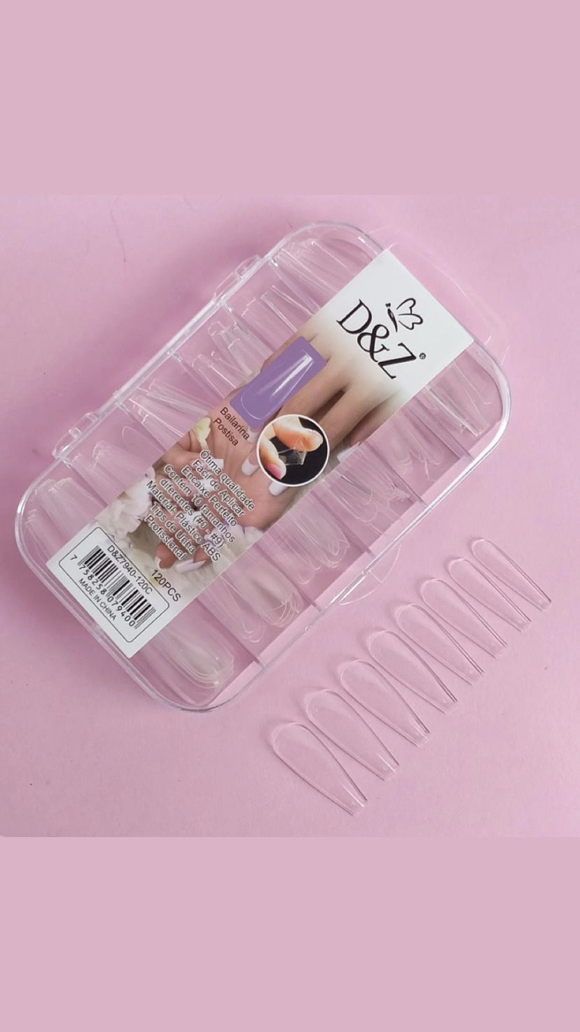 POSTIÇA TRANSPARENTES 120 UND -D&Z INVILA - Tudo para unhas em gel