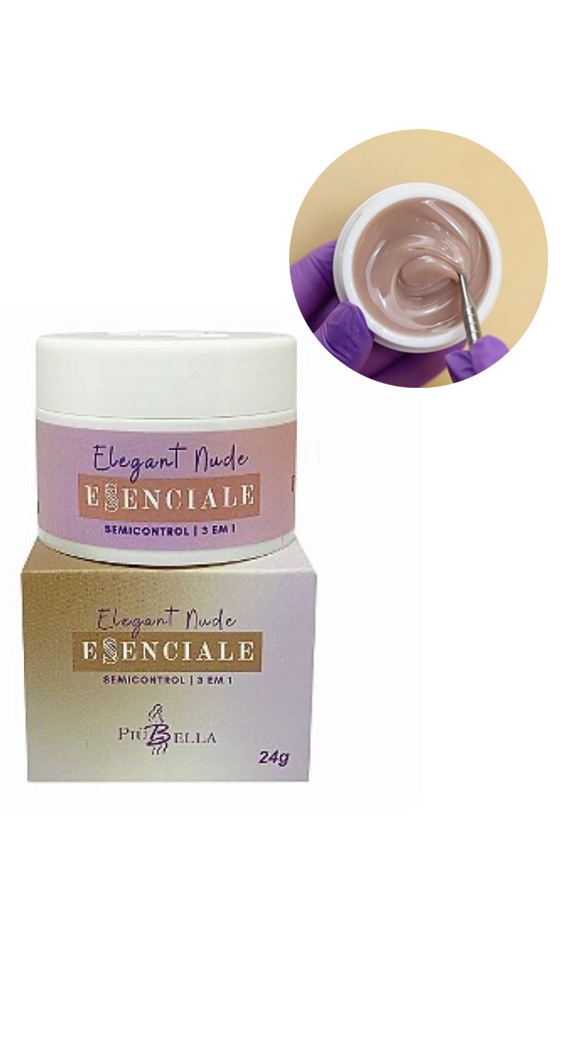 GEL ESENCIALE ELEGANT NUDE 24G -PIU BELLA INVILA - Tudo para unhas em gel