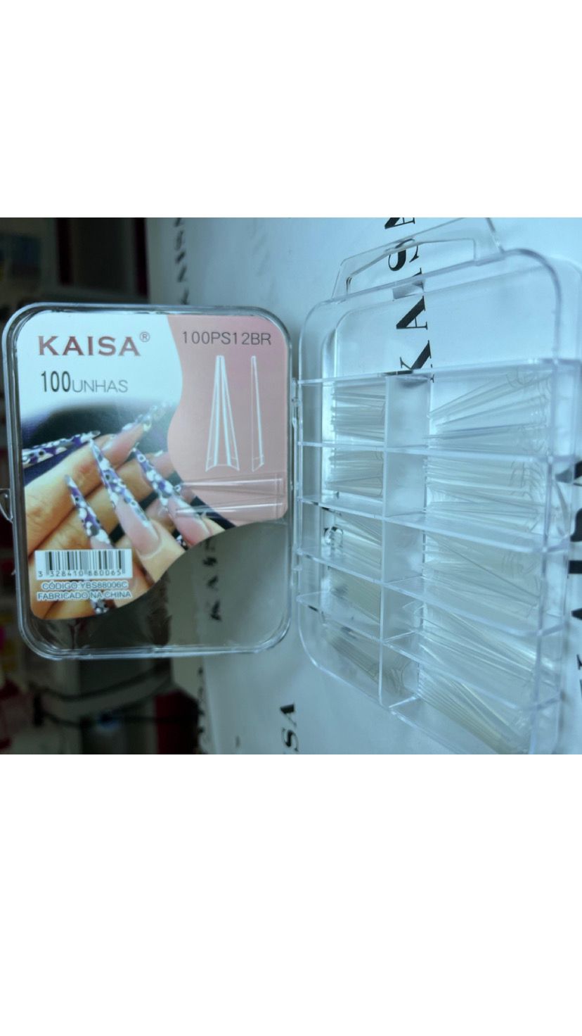 TIPS LONGA STILETTO CURVATURA C KAISA- 100und INVILA - Tudo para unhas em gel