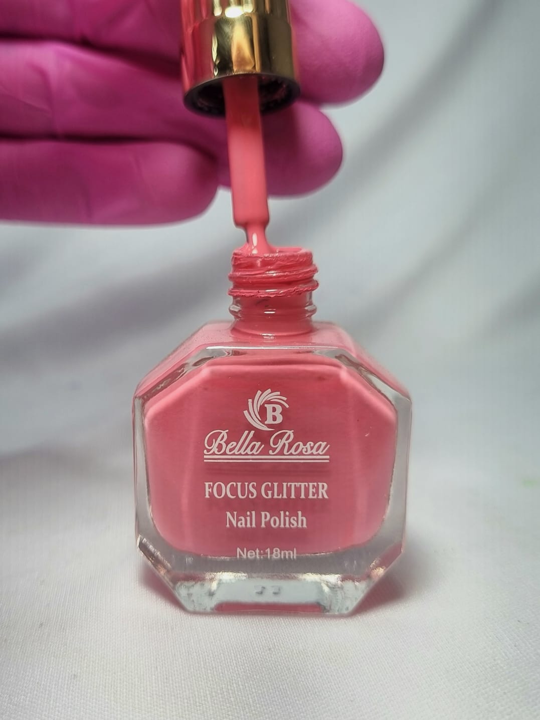 ESMALTE BELLA ROSA FOCUS GLITTER 10- 18ML INVILA - Tudo para unhas em gel