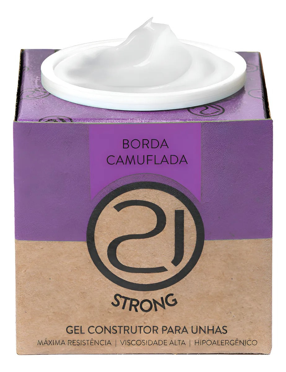 GEL NAILS 21 STRONG BORDA CAMUFLADA 34G INVILA - Tudo para unhas em gel