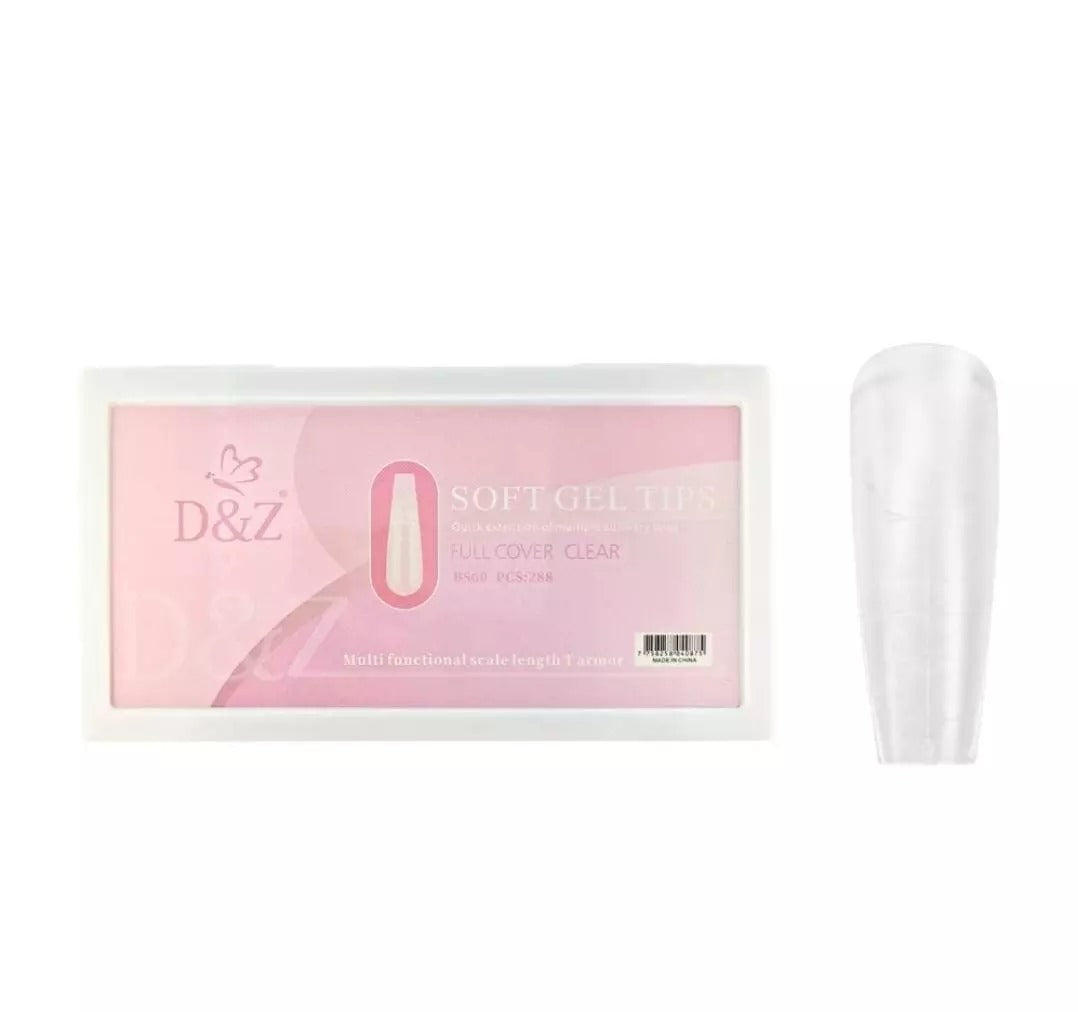 SOFT GEL TIPS BS60 D&Z- 288 PÇS INVILA - Tudo para unhas em gel