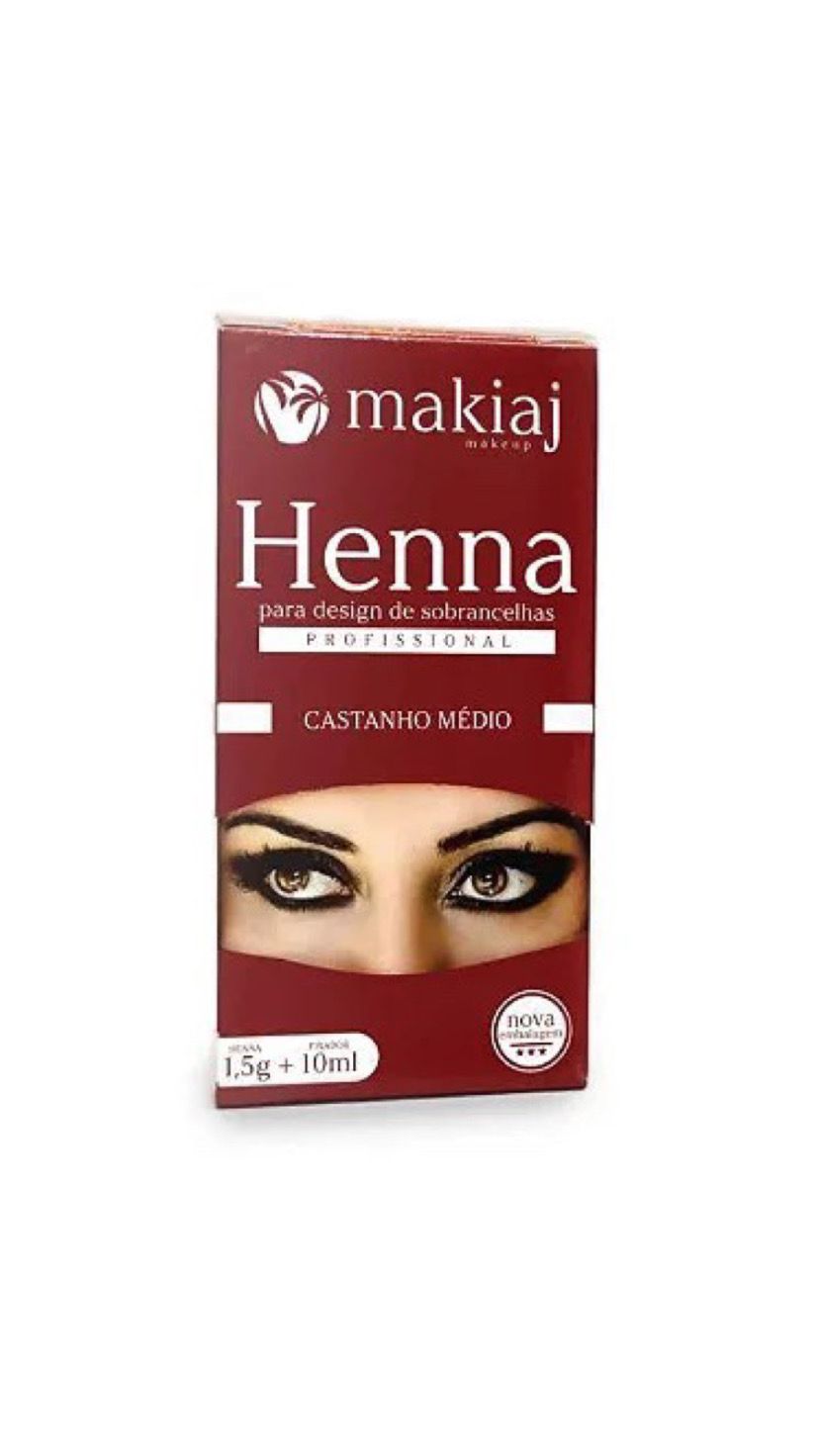 HENNA CASTANHO MÉDIO 1,5G  -MAKIAJ INVILA - Tudo para unhas em gel