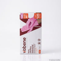 LUVA NITRÍLICA ROSA M 100 UND - VABENE
