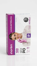 LUVAS NITRÍLICAS ROSA P 100 UND - INOVEN