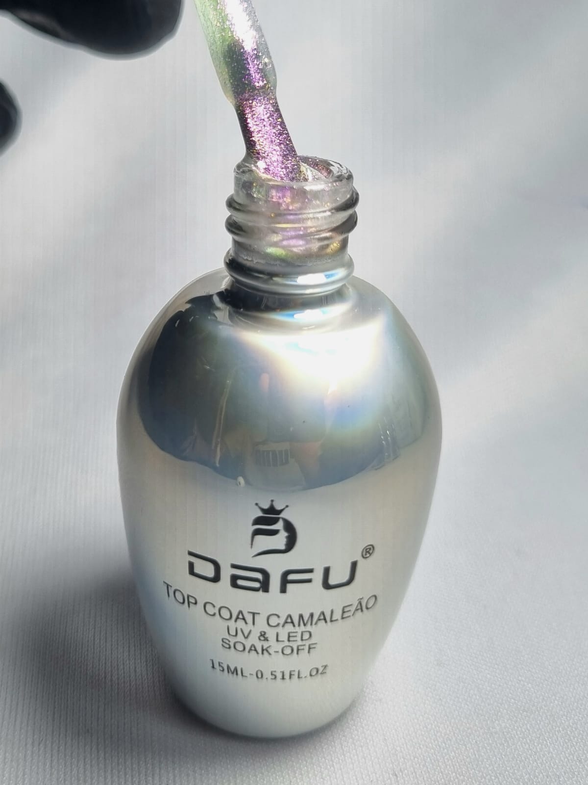 TOP COAT CAMALEÃO DAFU 004- 15ML INVILA - Tudo para unhas em gel