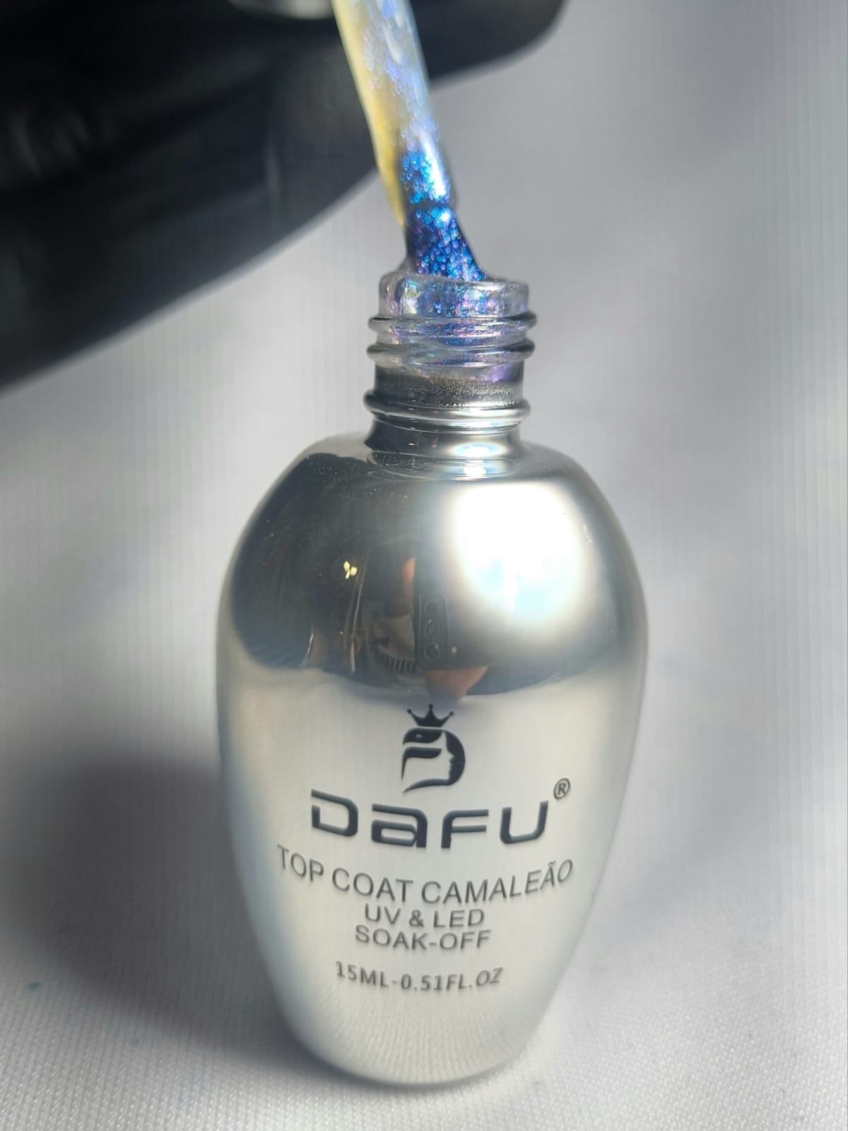 TOP COAT CAMALEÃO DAFU 007- 15ML INVILA - Tudo para unhas em gel