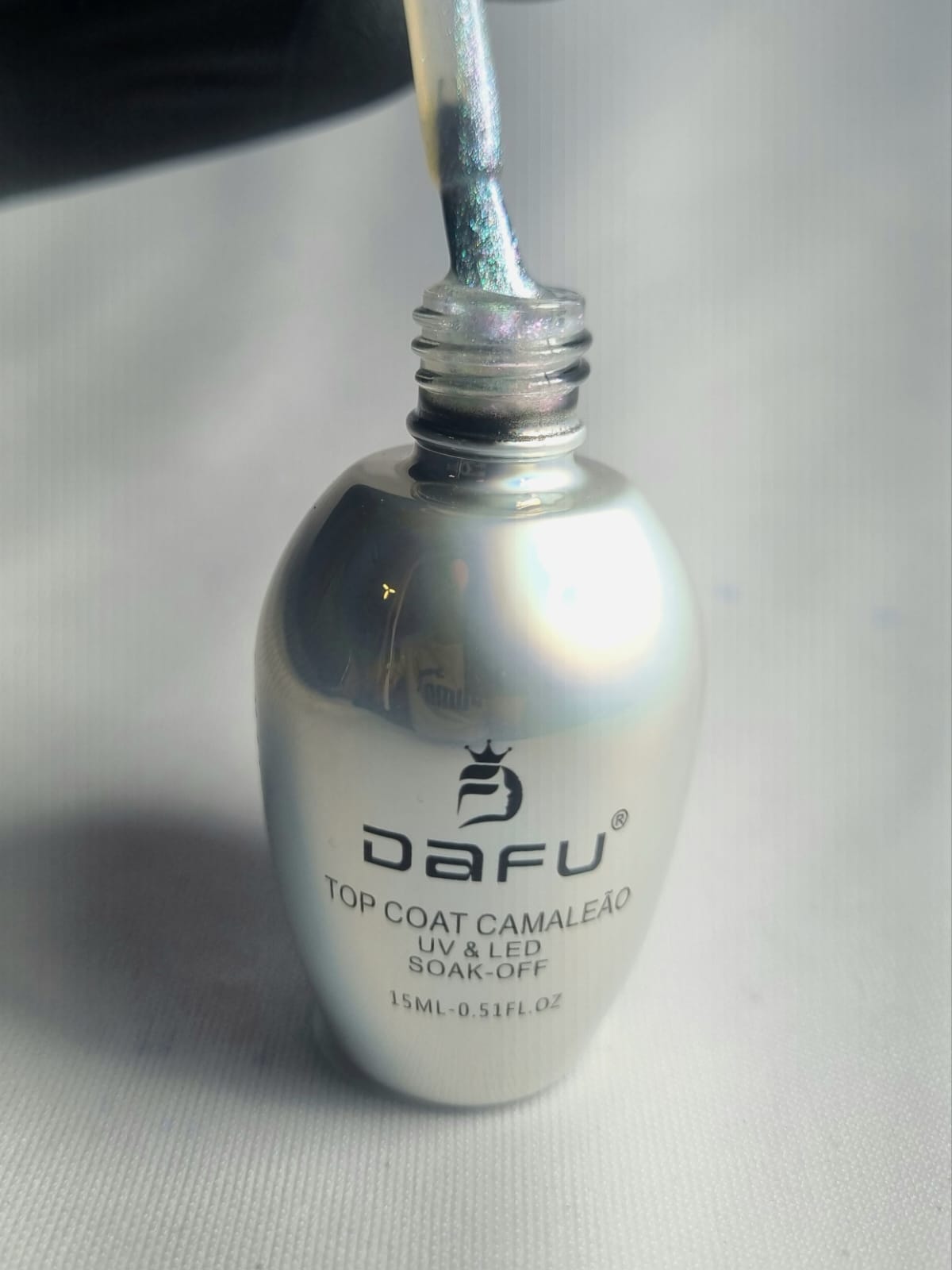 TOP COAT CAMALEÃO DAFU 009- 15ML INVILA - Tudo para unhas em gel