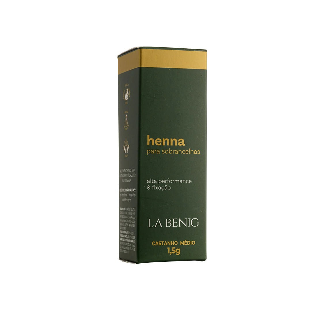 HENNA CASTANHO MÉDIO 1,5G -LA BENIG INVILA - Tudo para unhas em gel